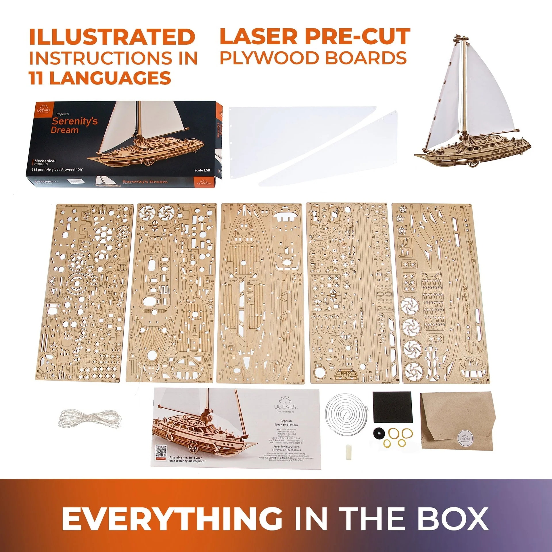 Le Rêve de Sérénité Ugears - Puzzle 3D mécanique en bois – Image 2