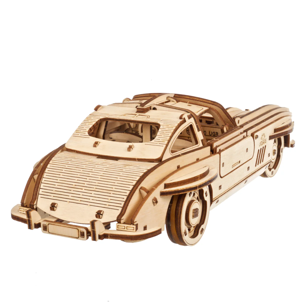 Coupé sport à aileron Ugears - Puzzle 3D mécanique en bois – Image 6