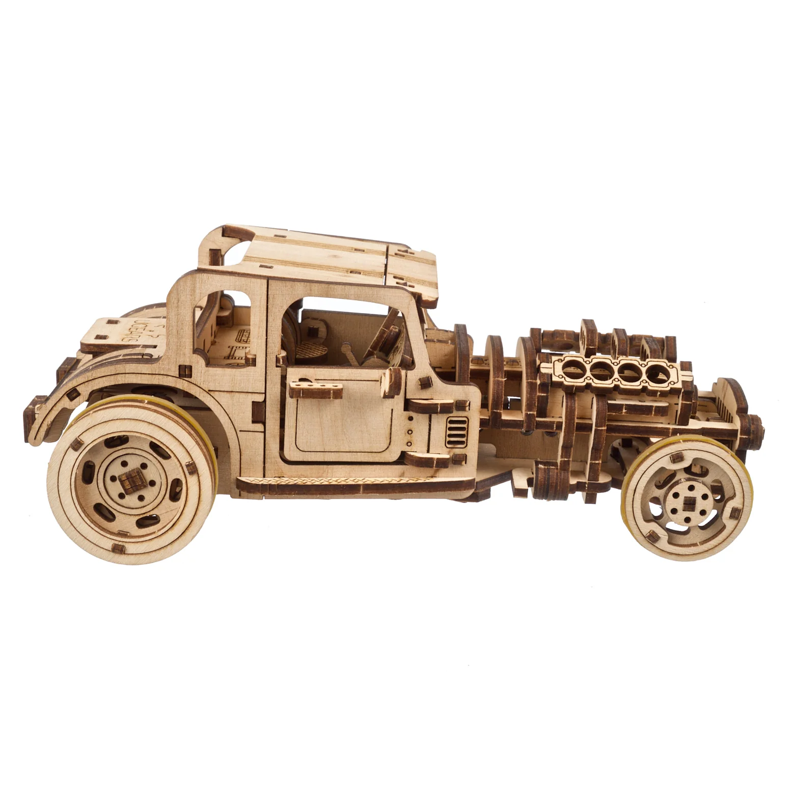 Hot Rod Moteur Furieux Ugears - Puzzle 3d en bois – Image 7