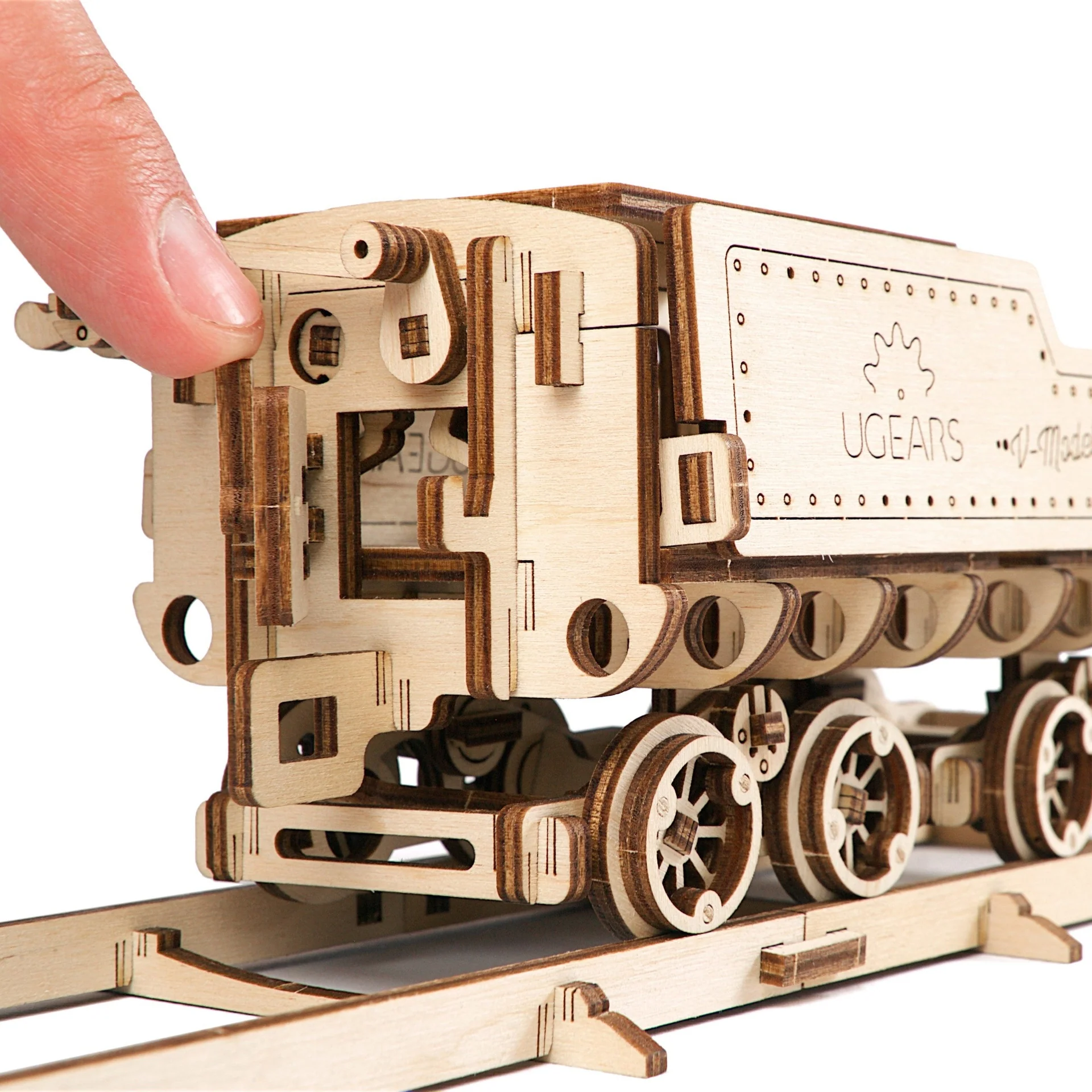 Locomotive V-Express - Puzzle 3d Mécanique en bois – Image 5