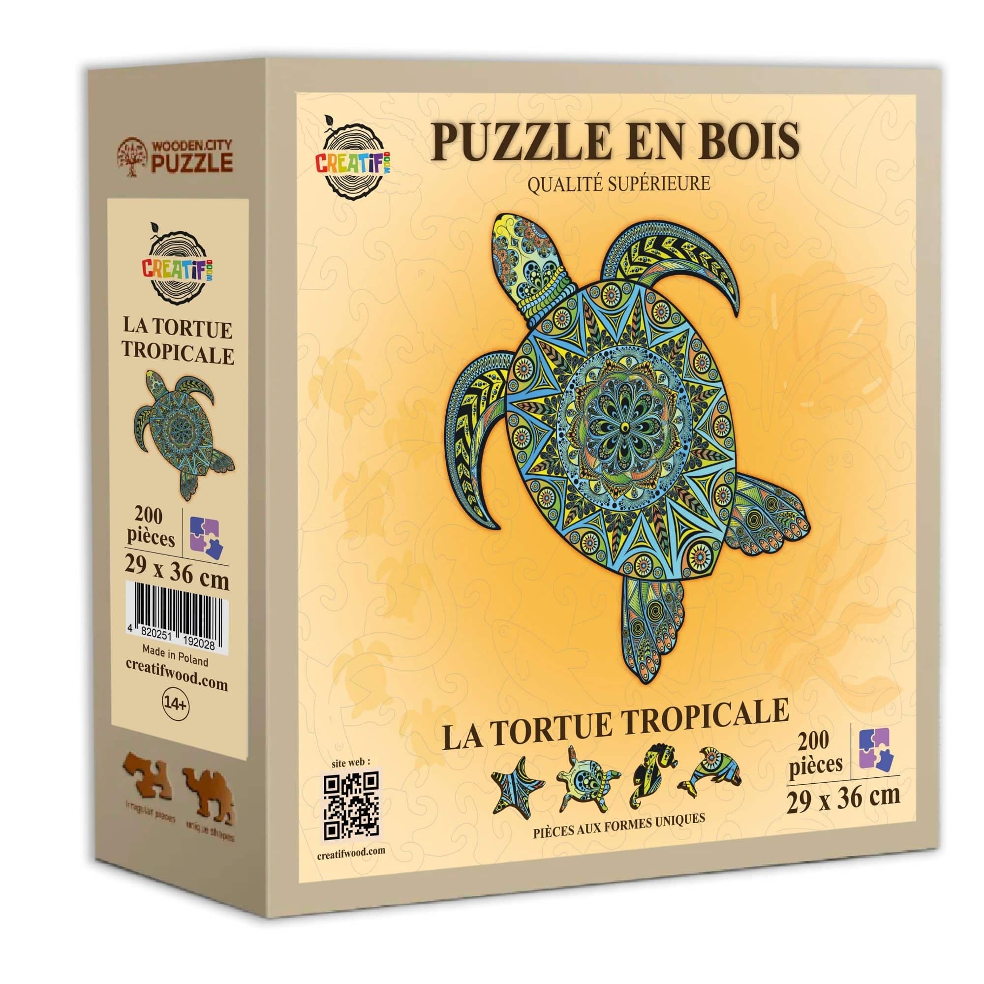 La Tortue Tropicale - Puzzle Créatif en bois M – Image 3
