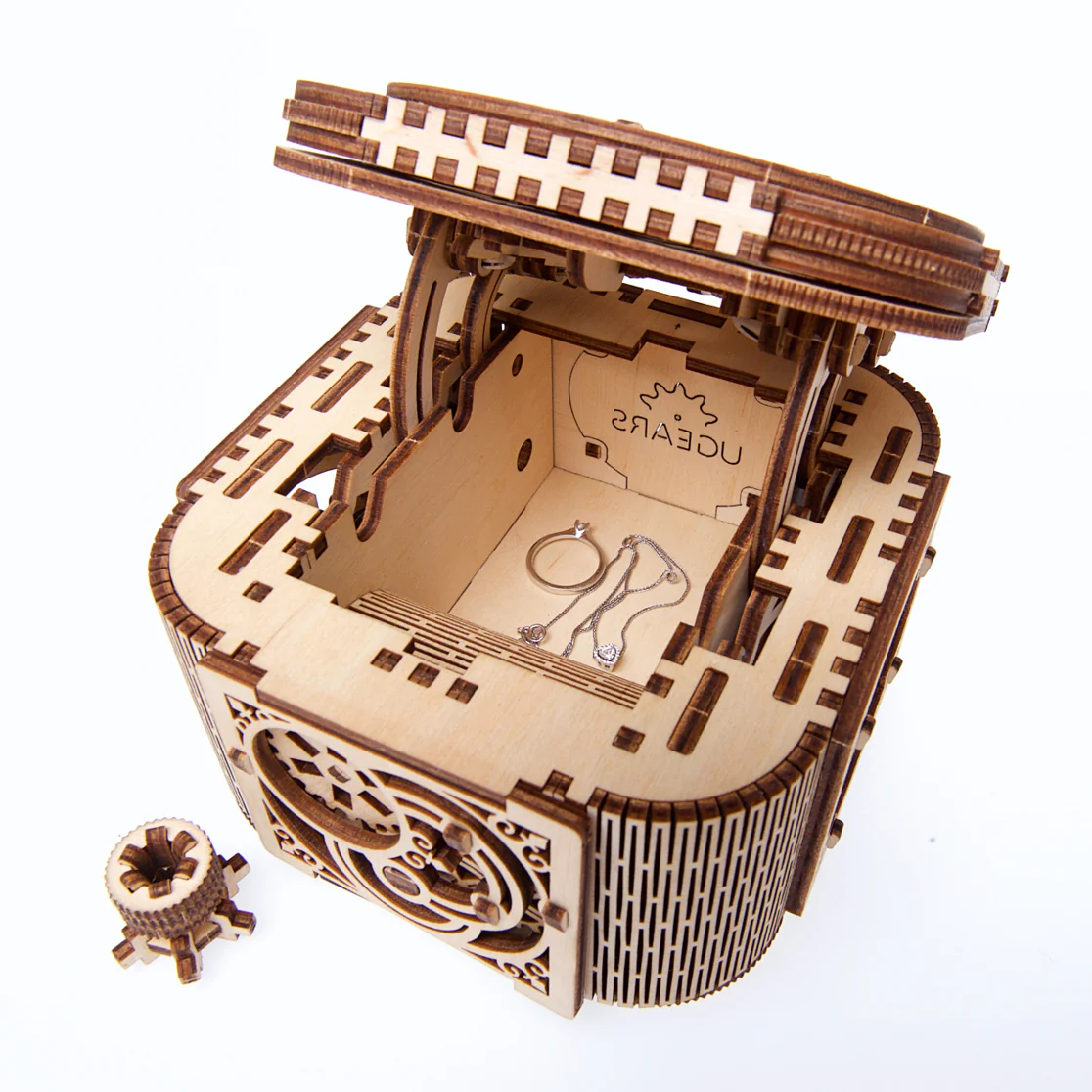 Écrin à Secrets UGEARS – Puzzle 3D Mécanique en bois – Image 7
