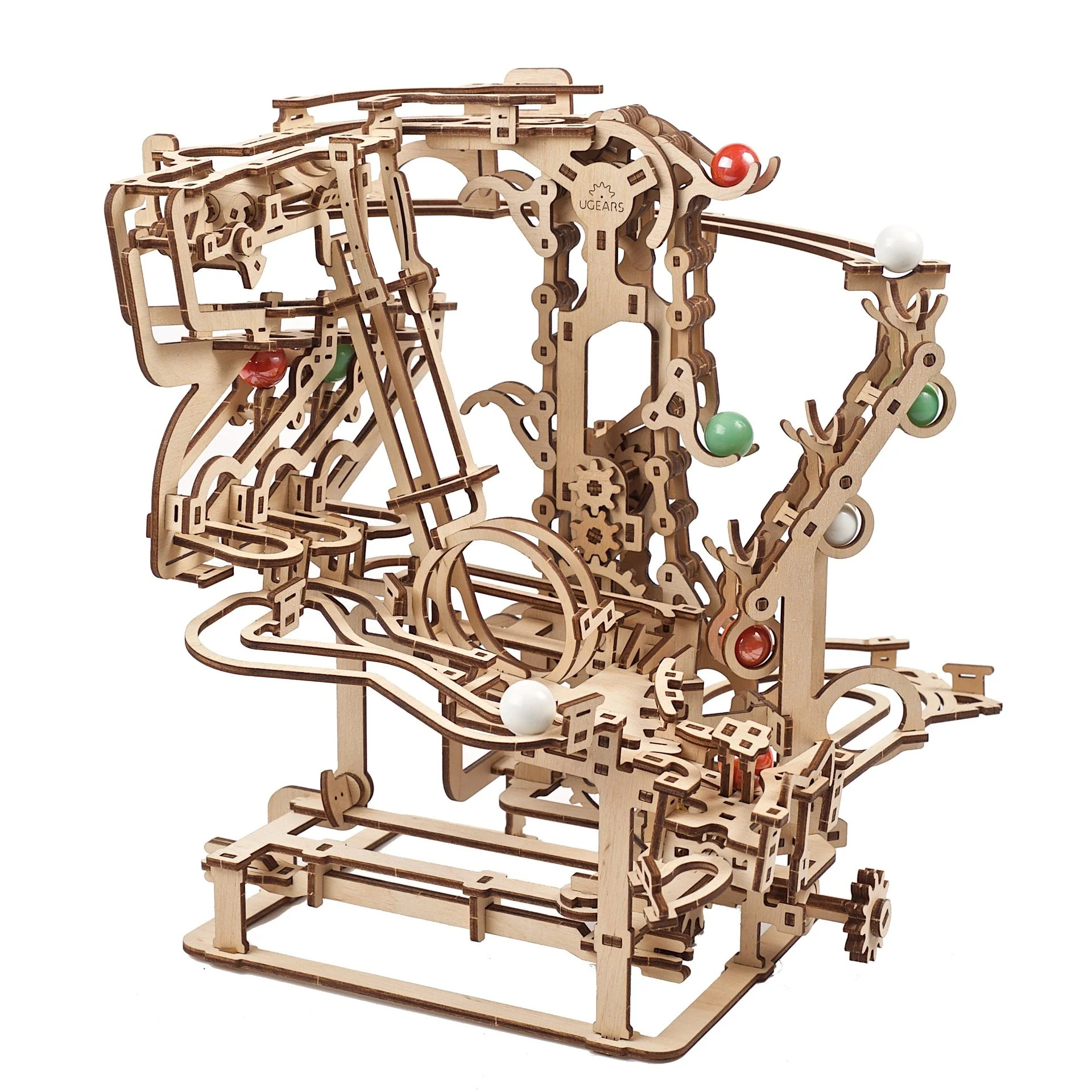 Parcours à Billes avec Élévateur Ugears - Puzzle 3d en bois
