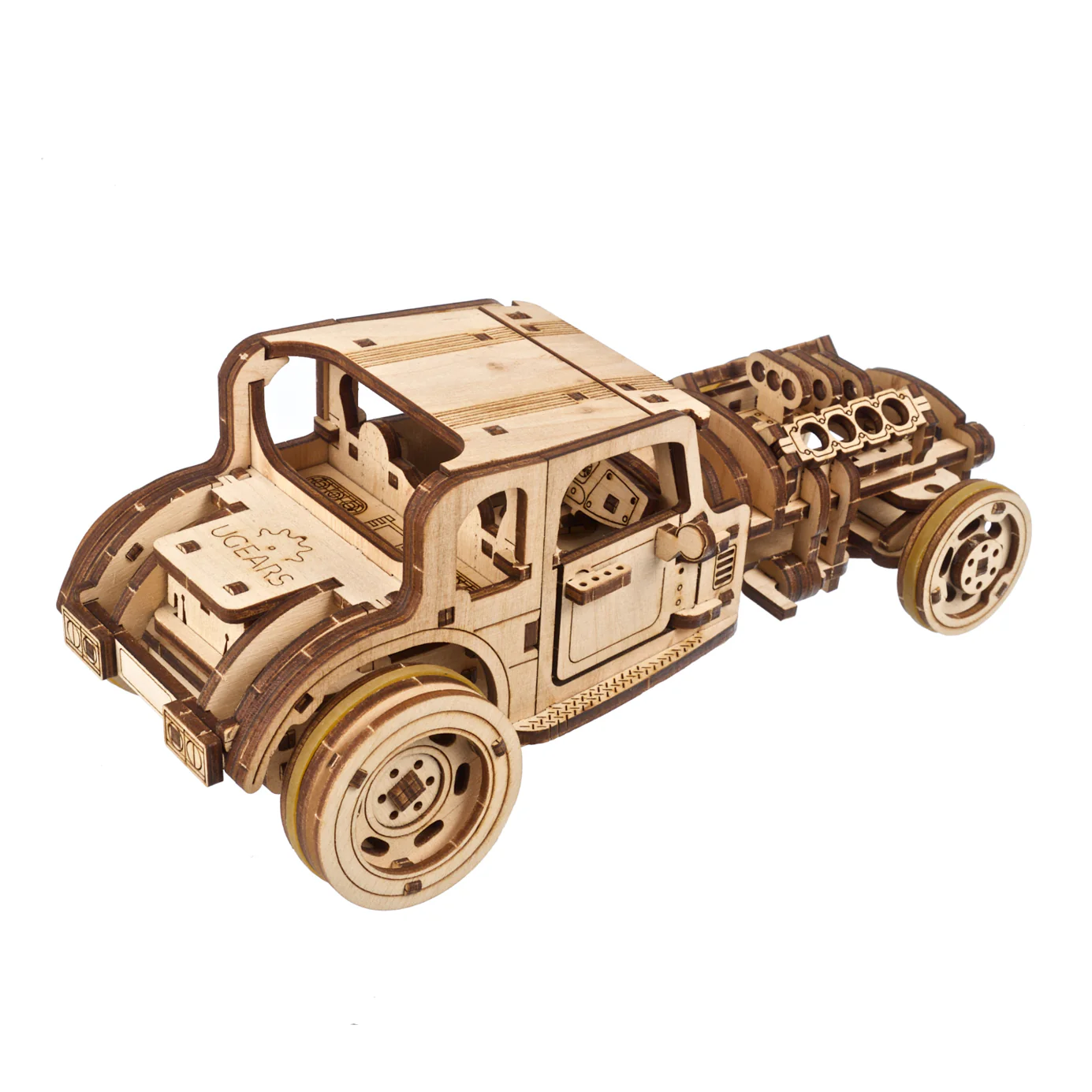 Hot Rod Moteur Furieux Ugears - Puzzle 3d en bois