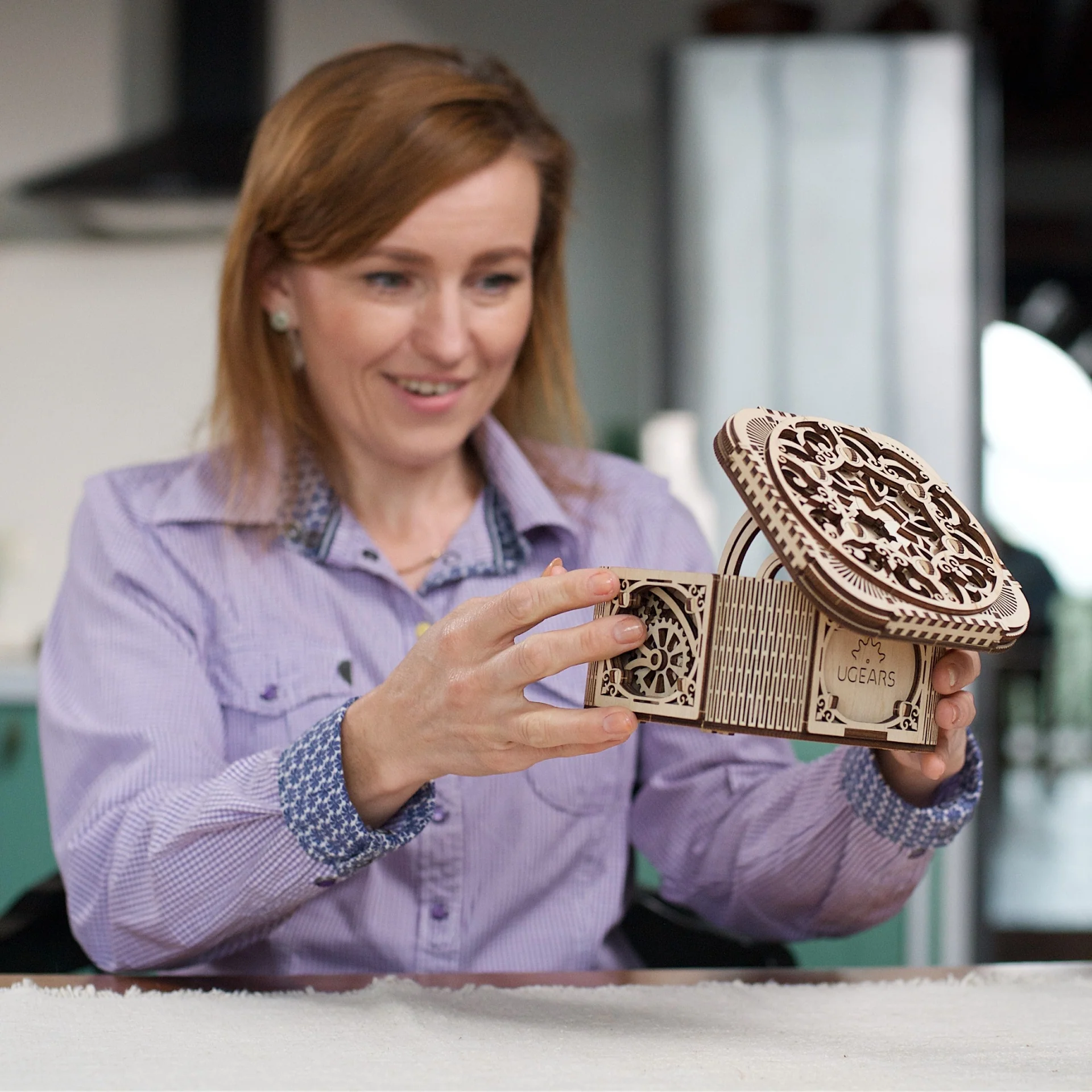 Écrin à Secrets UGEARS – Puzzle 3D Mécanique en bois – Image 5