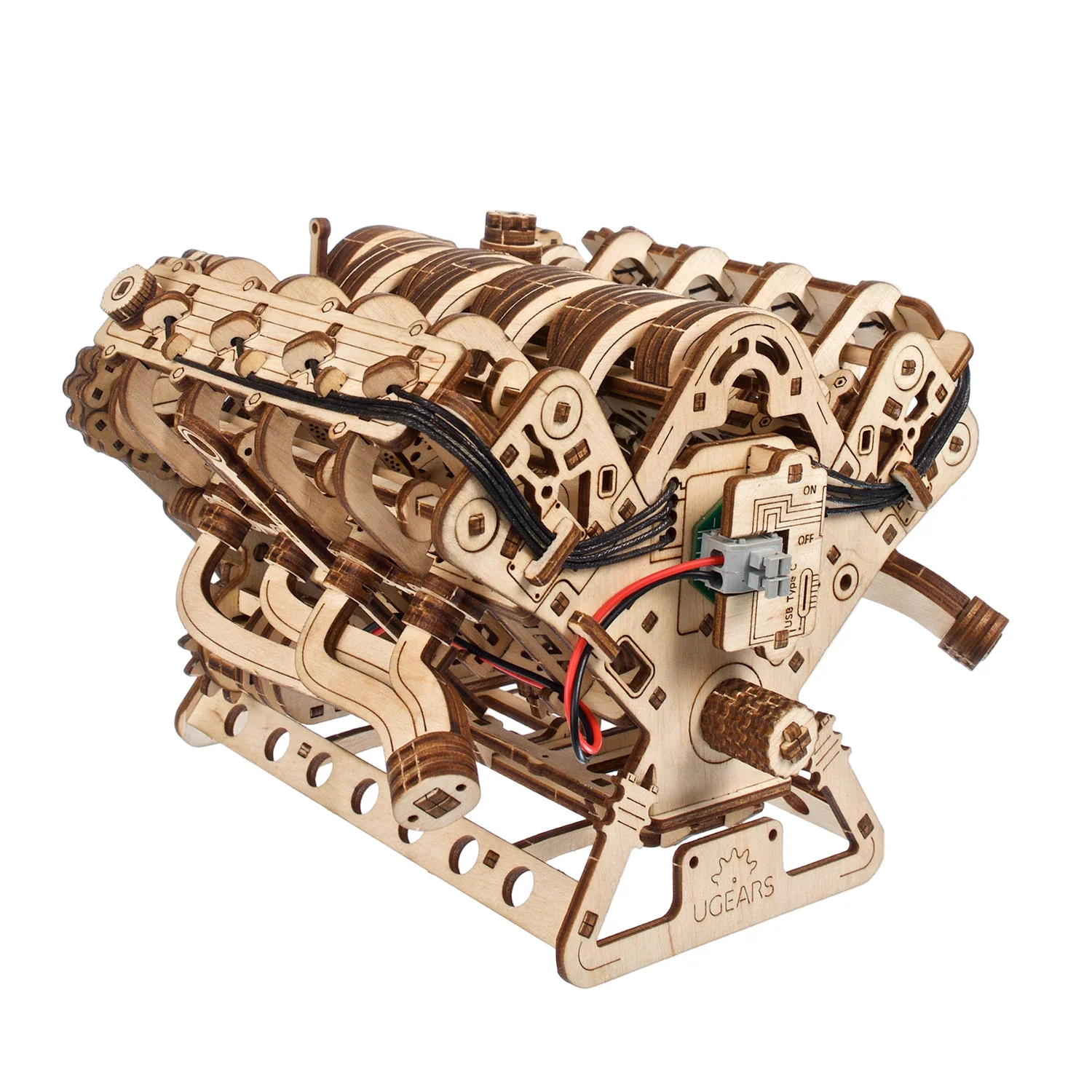 V8 Engine Puzzle 3D mécanique en bois - Ugears