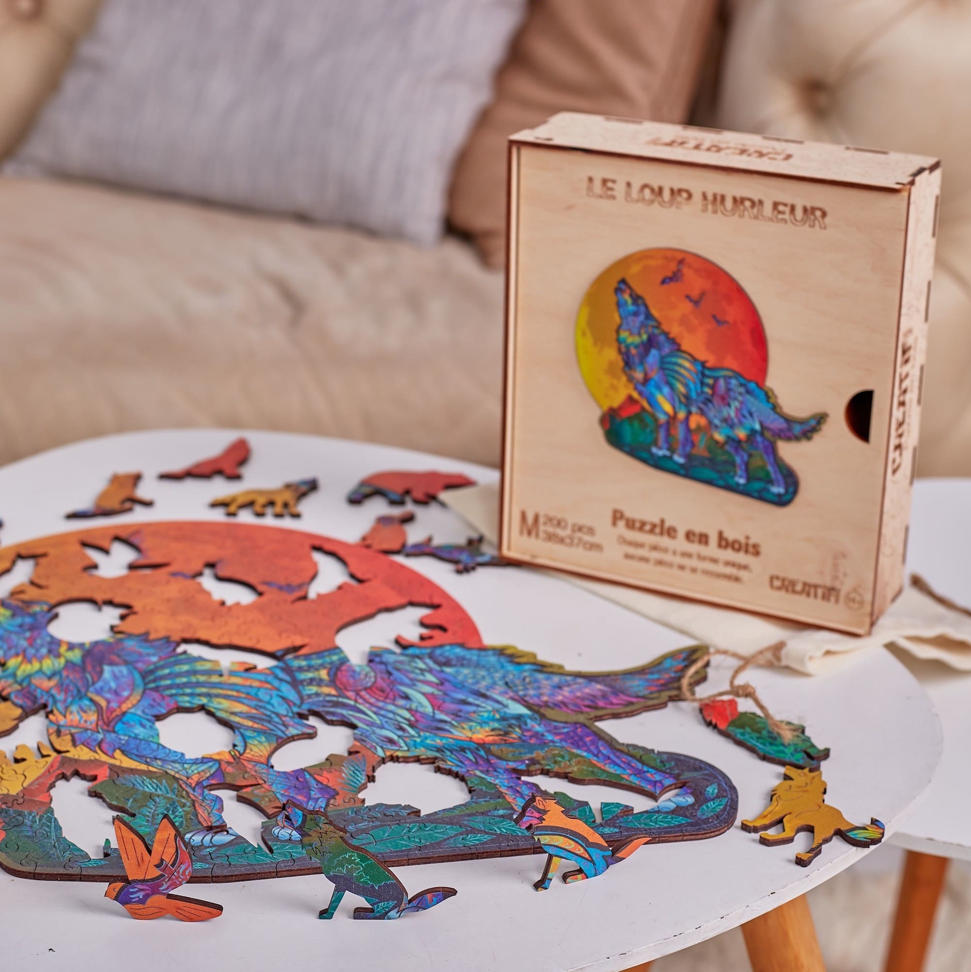 Le Loup Hurleur Puzzle en bois