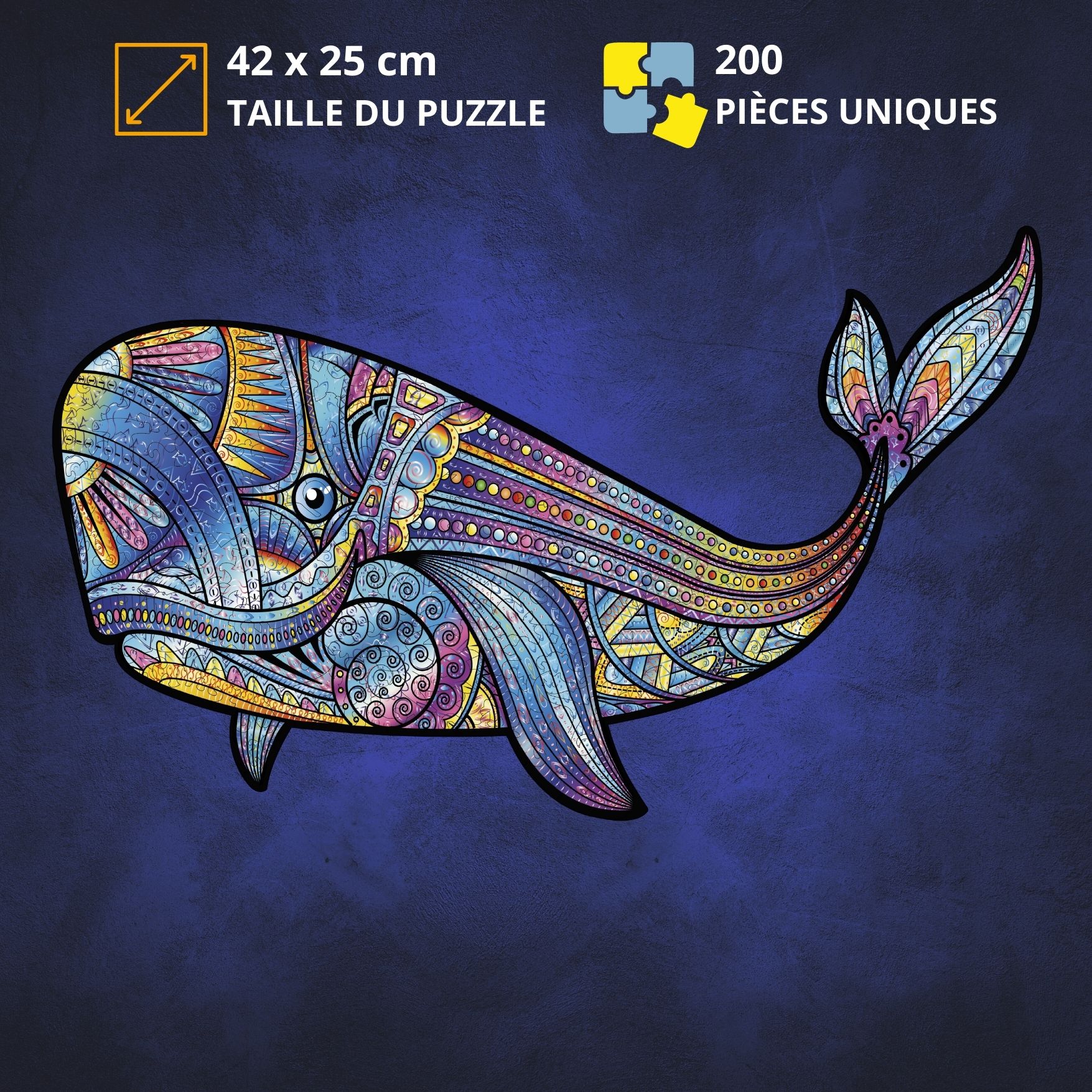 La Baleine Bleue Puzzle en bois – Image 2