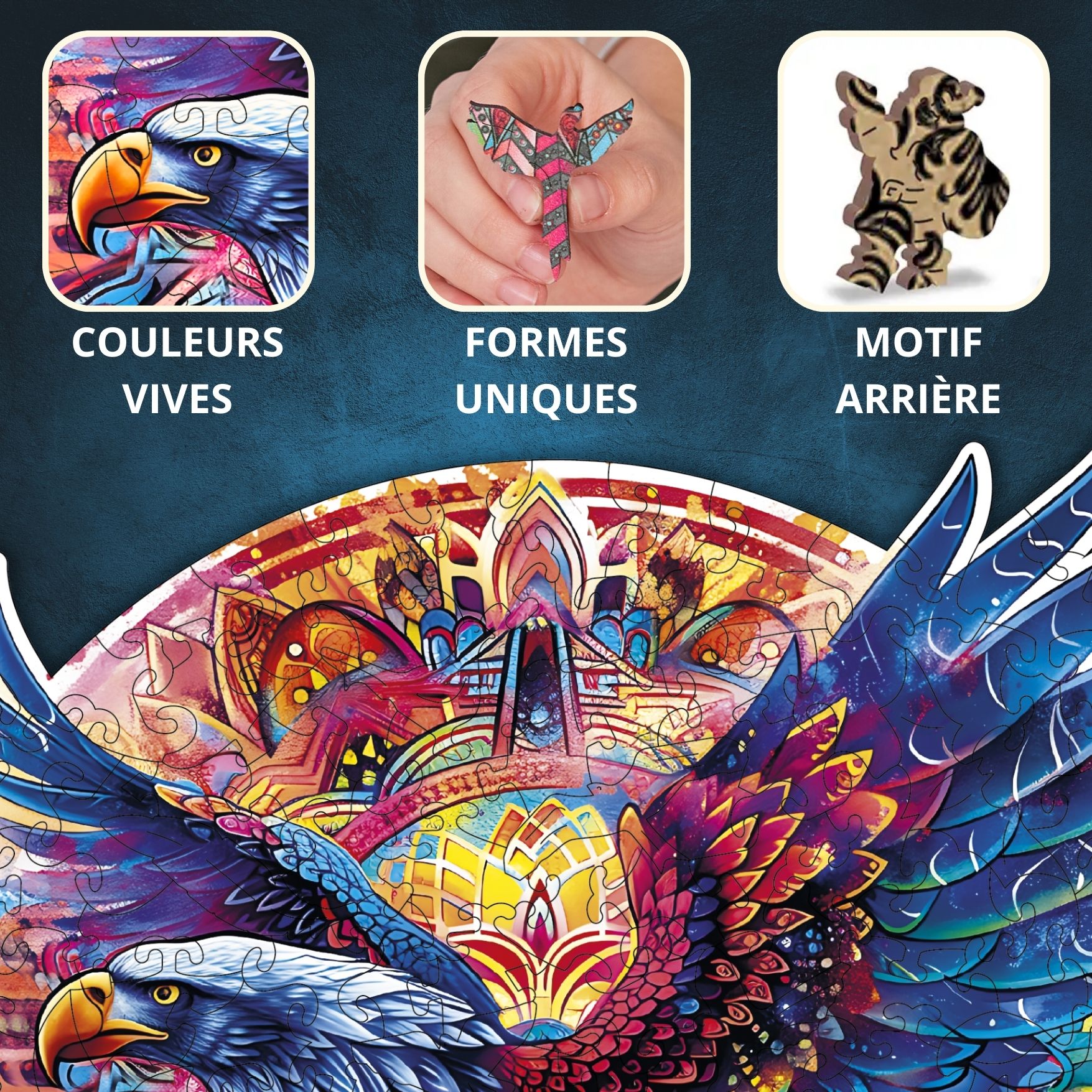 Aigle de la Liberté Puzzle en bois