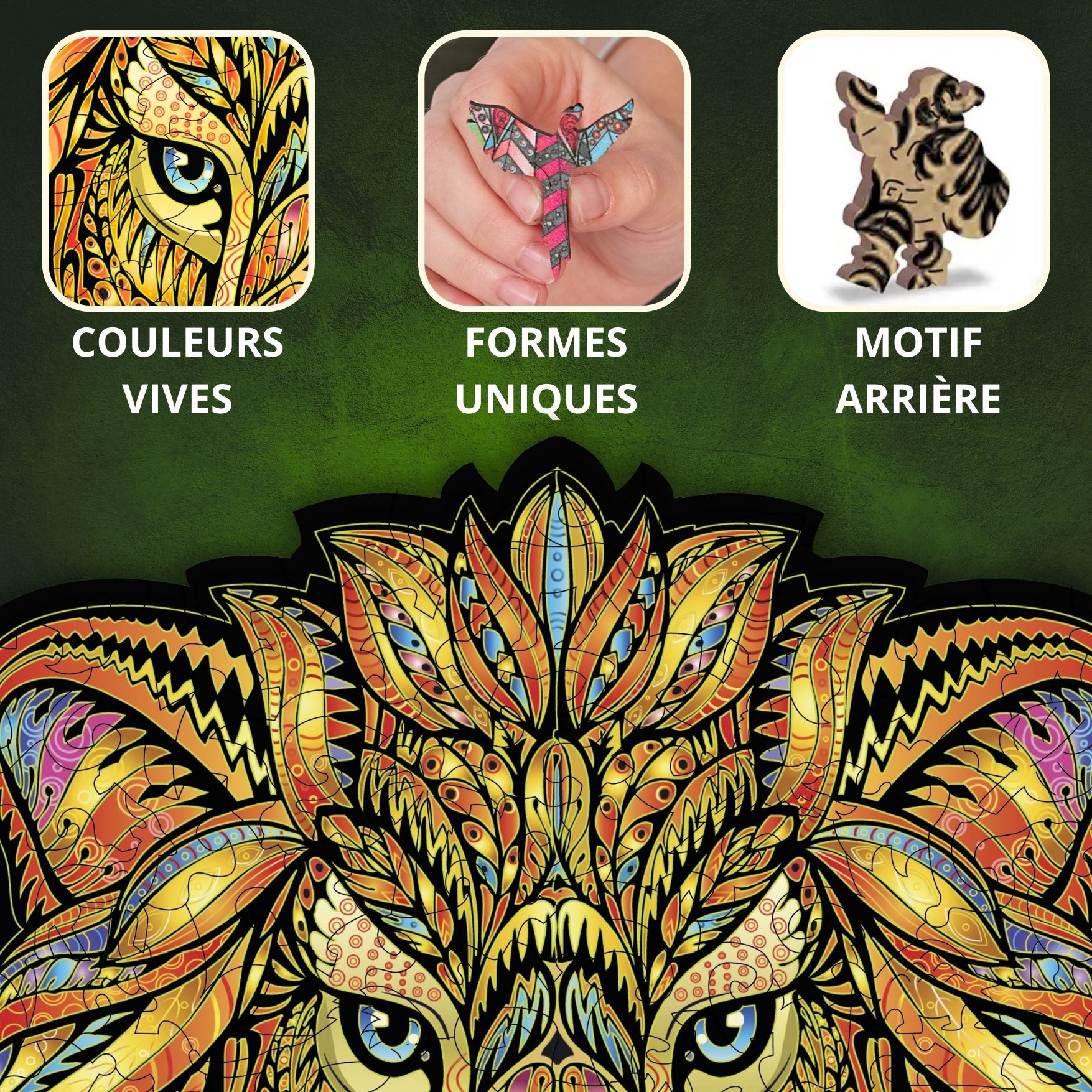 Le Lion Majestueux Puzzle en bois