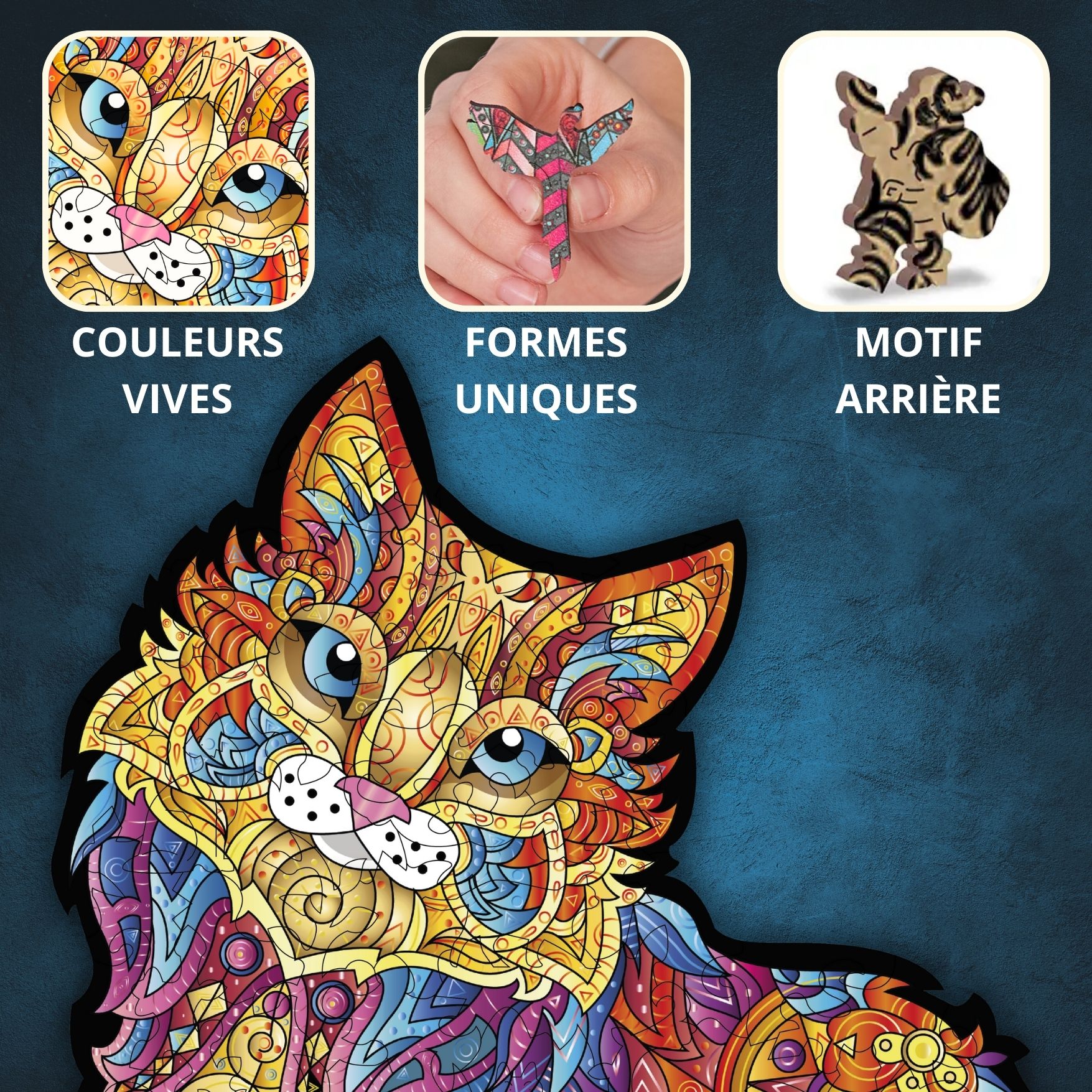 Le Tendre Chat Puzzle en bois