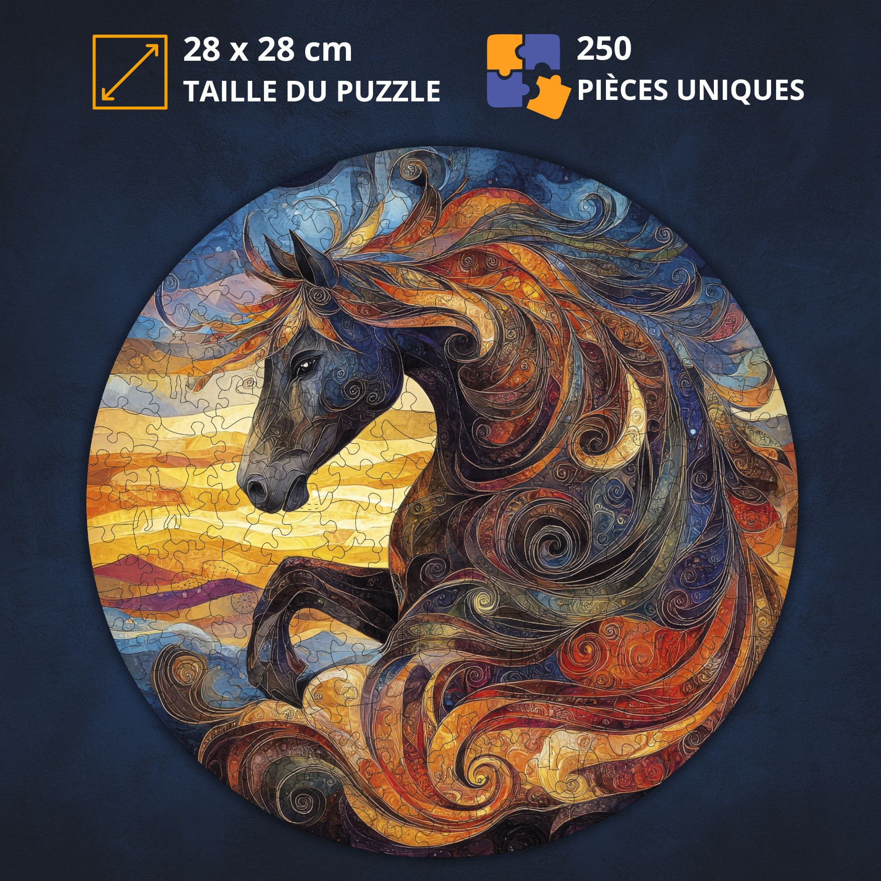 Cheval tempête Puzzle en bois – Image 3