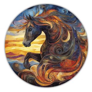 Cheval tempête Puzzle en bois