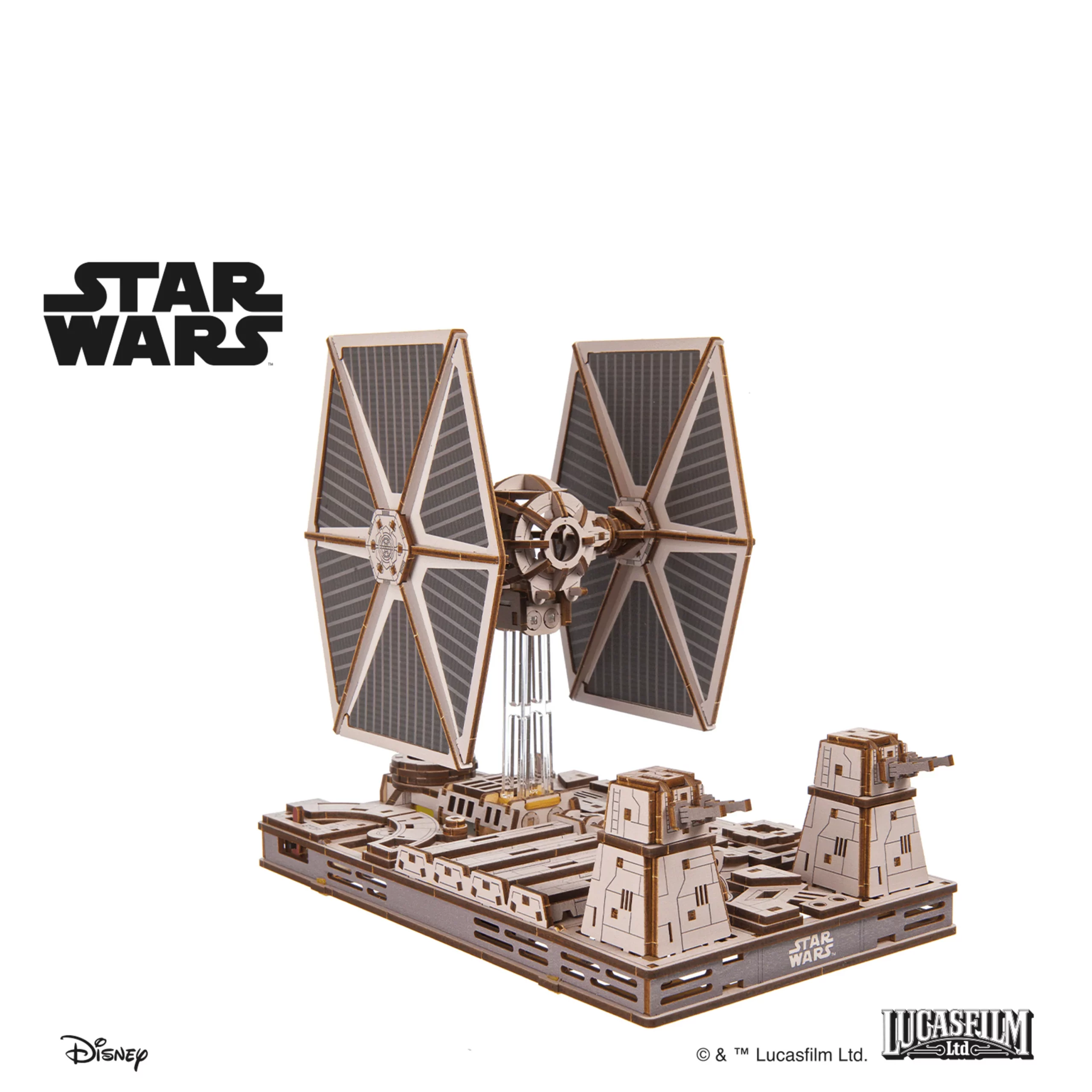 TIE fighter Puzzle 3D mécanique en bois - Ugears
