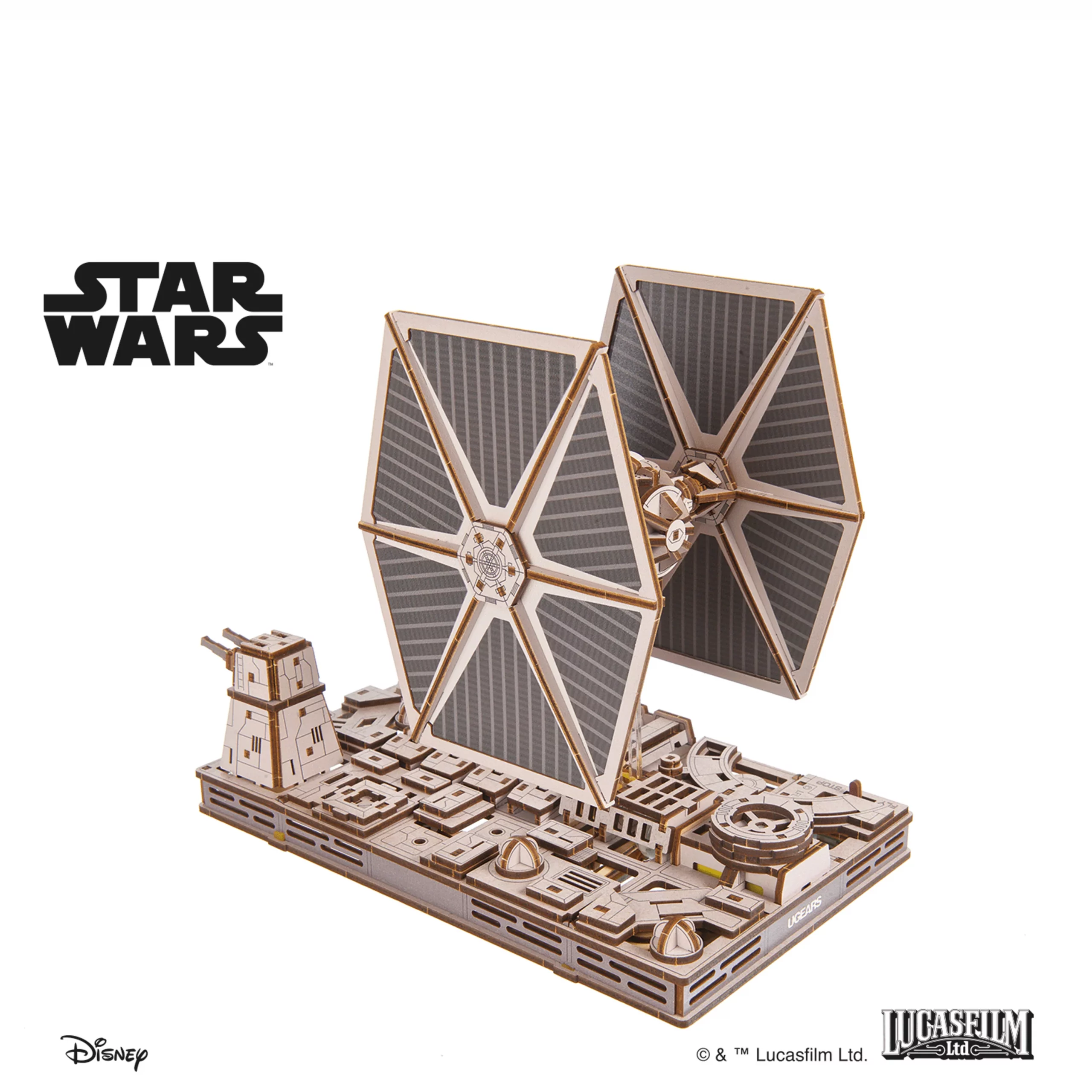 TIE fighter Puzzle 3D mécanique en bois - Ugears – Image 4