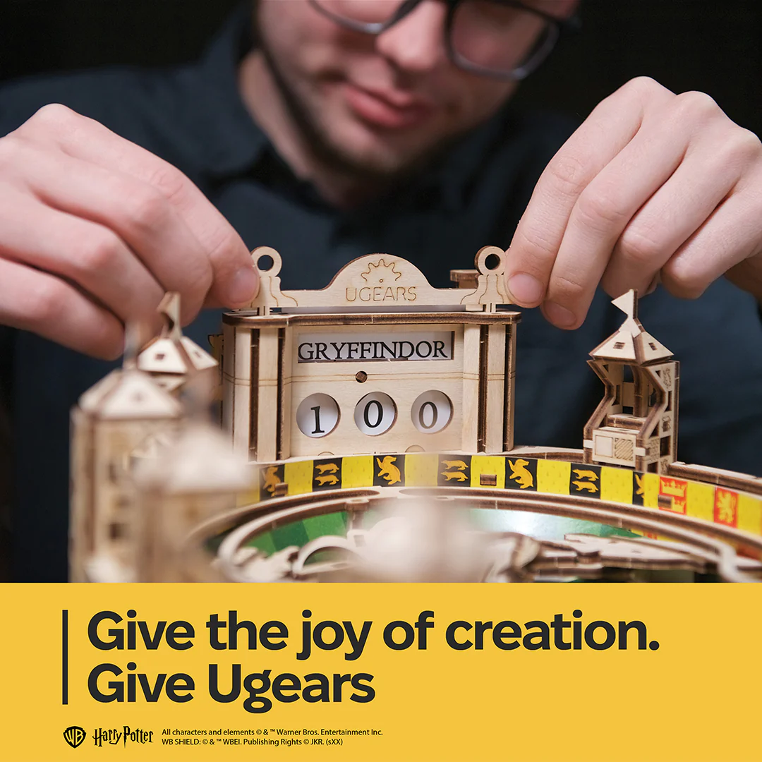 Flipper Quidditch Ugears - Puzzle 3D mécanique en bois – Image 2