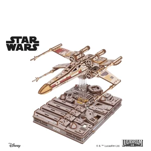 luke skywalker x-wing starfighter Puzzle 3D mécanique en bois - Ugears