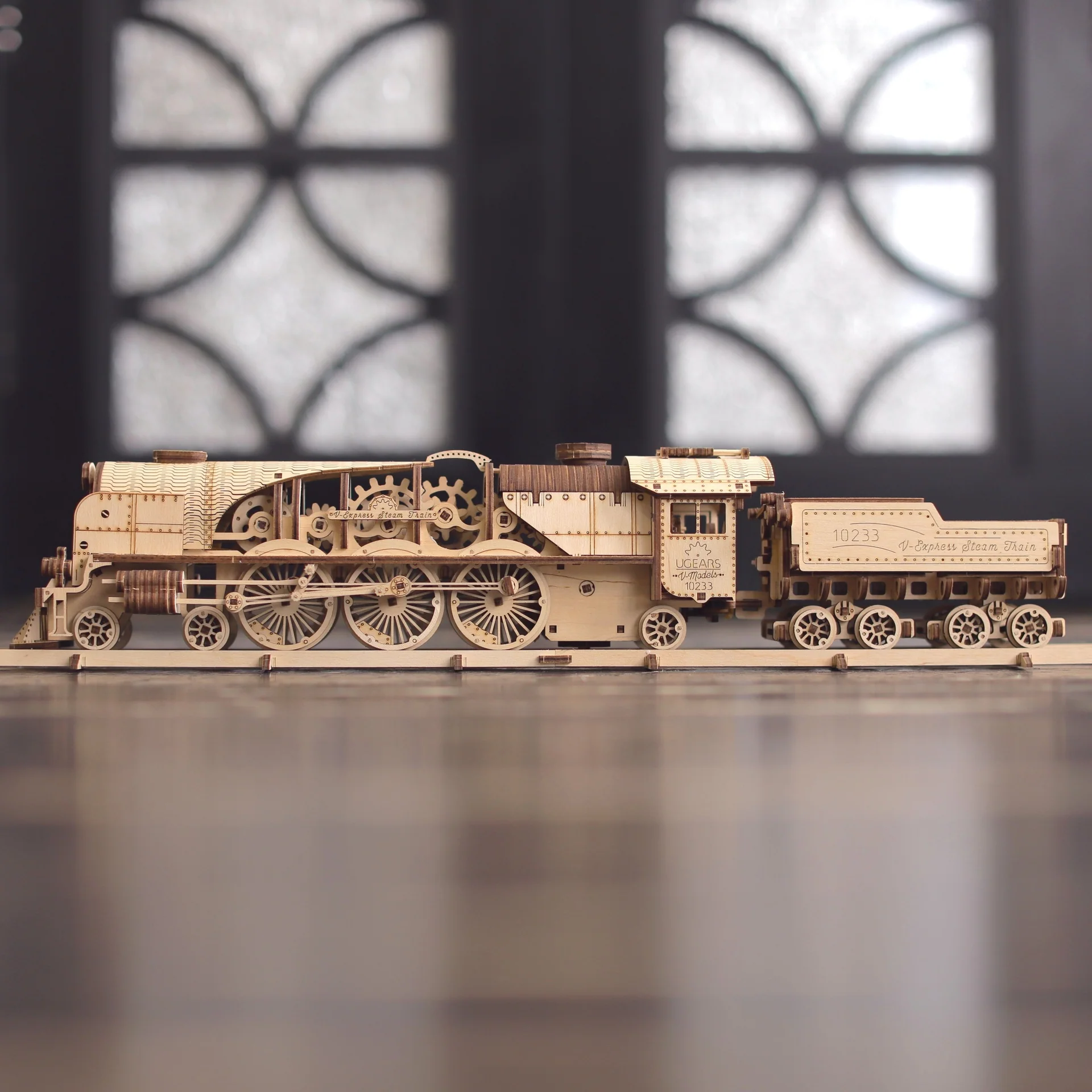 Locomotive V-Express - Puzzle 3d Mécanique en bois – Image 3