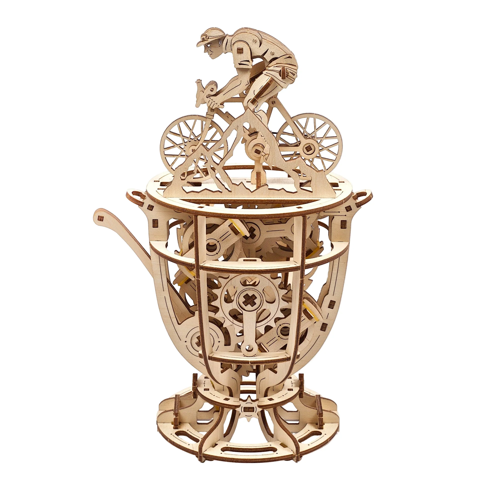 Cycliste Automate UGEARS - Puzzle 3D Mécanique en bois – Image 6