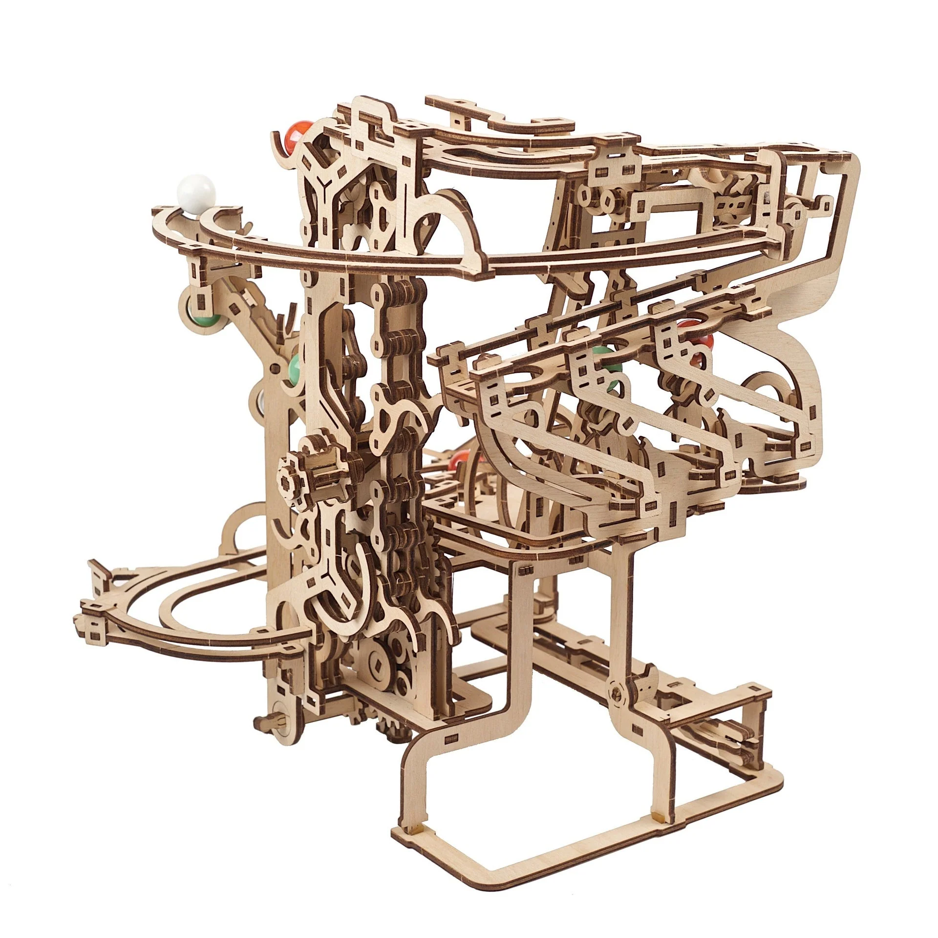 Parcours à Billes avec Élévateur Ugears - Puzzle 3d en bois