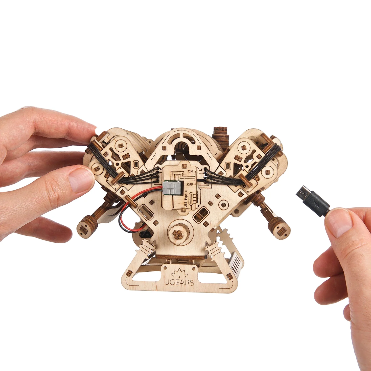 V8 Engine Puzzle 3D mécanique en bois - Ugears – Image 3