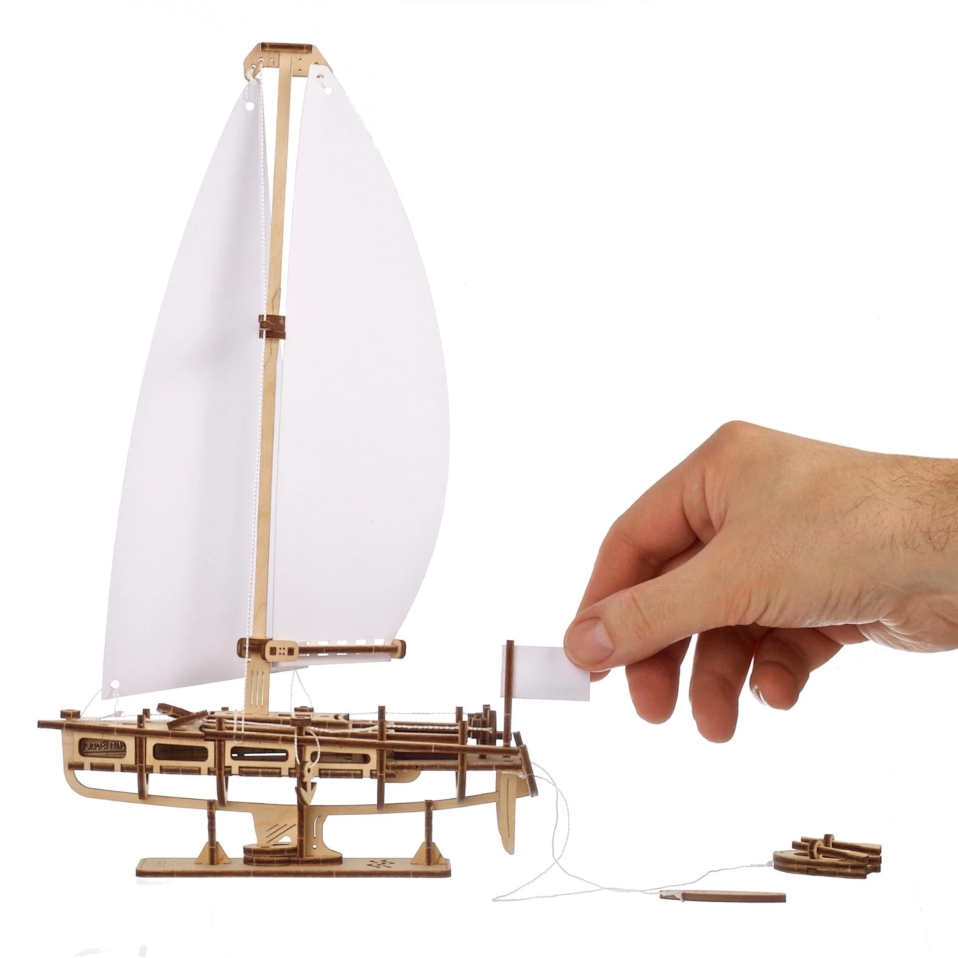 Yacht Beauté de l'océan Ugears - Puzzle 3d en bois – Image 3