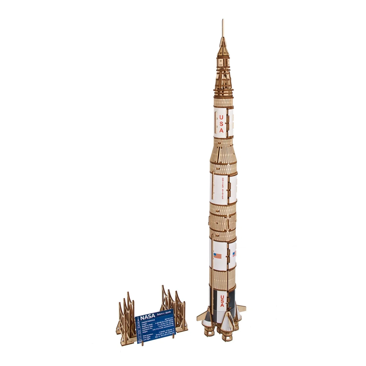Saturn V de la NASA Puzzle 3D en bois - Ugears