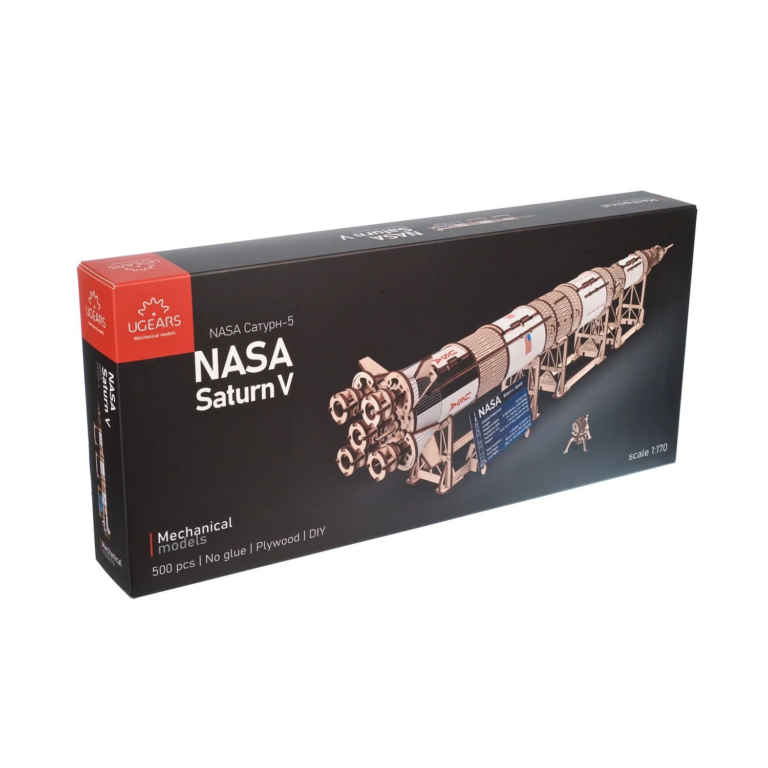 Saturn V de la NASA Puzzle 3D en bois - Ugears – Image 3