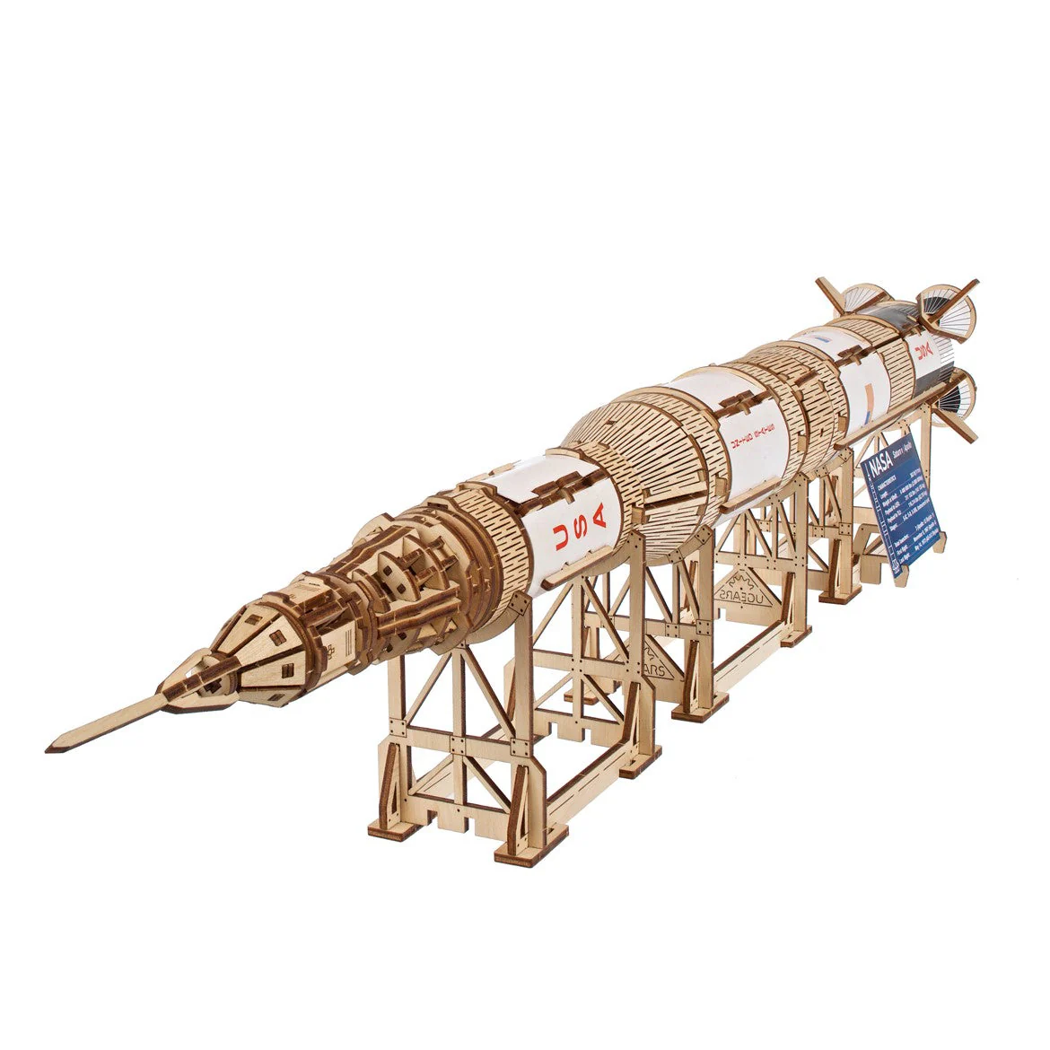 Saturn V de la NASA Puzzle 3D en bois - Ugears