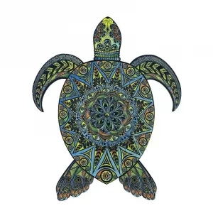 La Tortue Tropicale - Puzzle Créatif en bois M