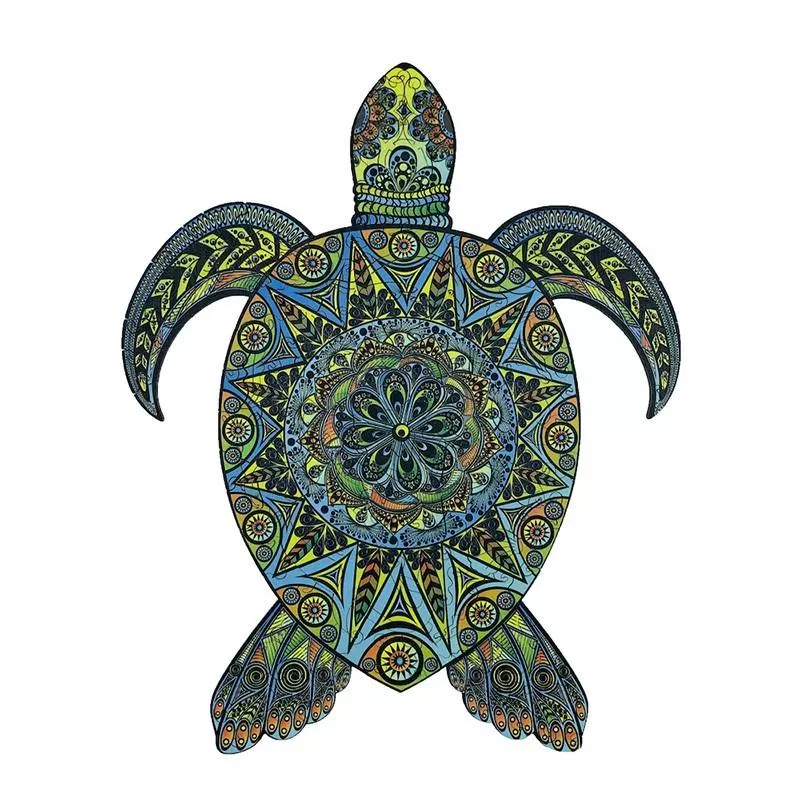 La Tortue Tropicale - Puzzle Créatif en bois M