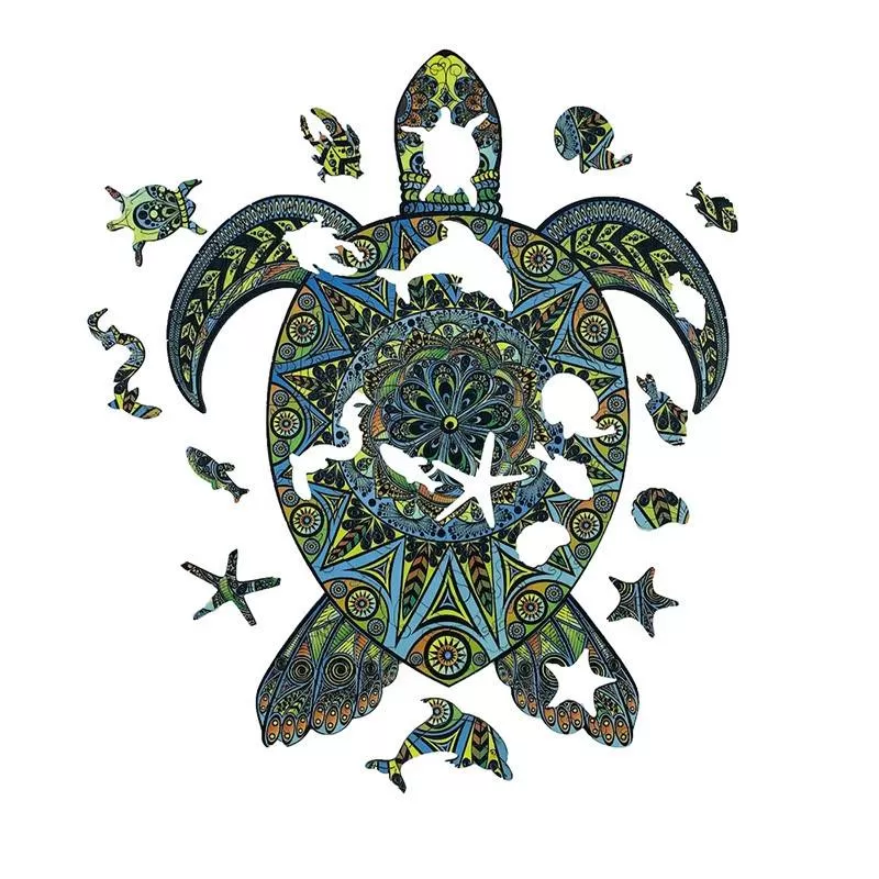La Tortue Tropicale - Puzzle Créatif en bois M – Image 5